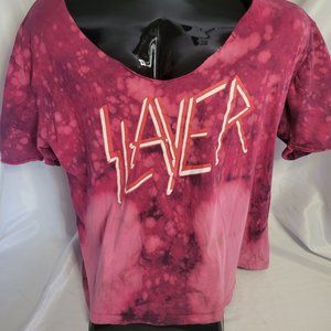 Slayer Tie Dye Women's Altered T-shirt (Size L)